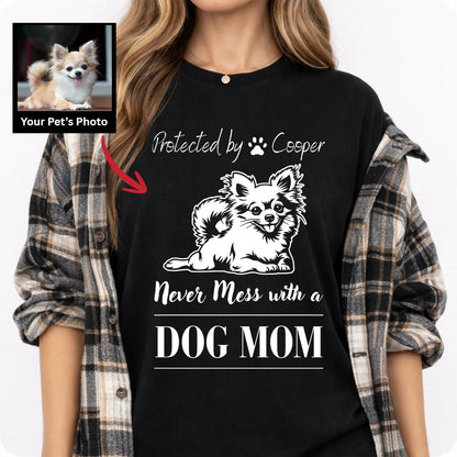 Funny Never Mess with a Dog Mom Custom T-shirt, Personalized Dog Gift for Dog Mom FSD4810