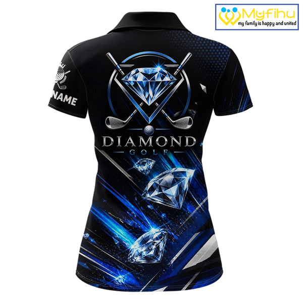 Funny Womens Diamond Golf Polo Shirt –  Performance Golf Shirt, Golf Top NHT878
