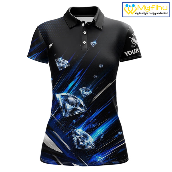 Funny Womens Diamond Golf Polo Shirt –  Performance Golf Shirt, Golf Top NHT878