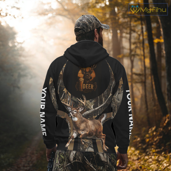 Deer Hunting Camo Shirt For Men, Custom Camo 3D Animal Deer Hunting Shirt NHT340