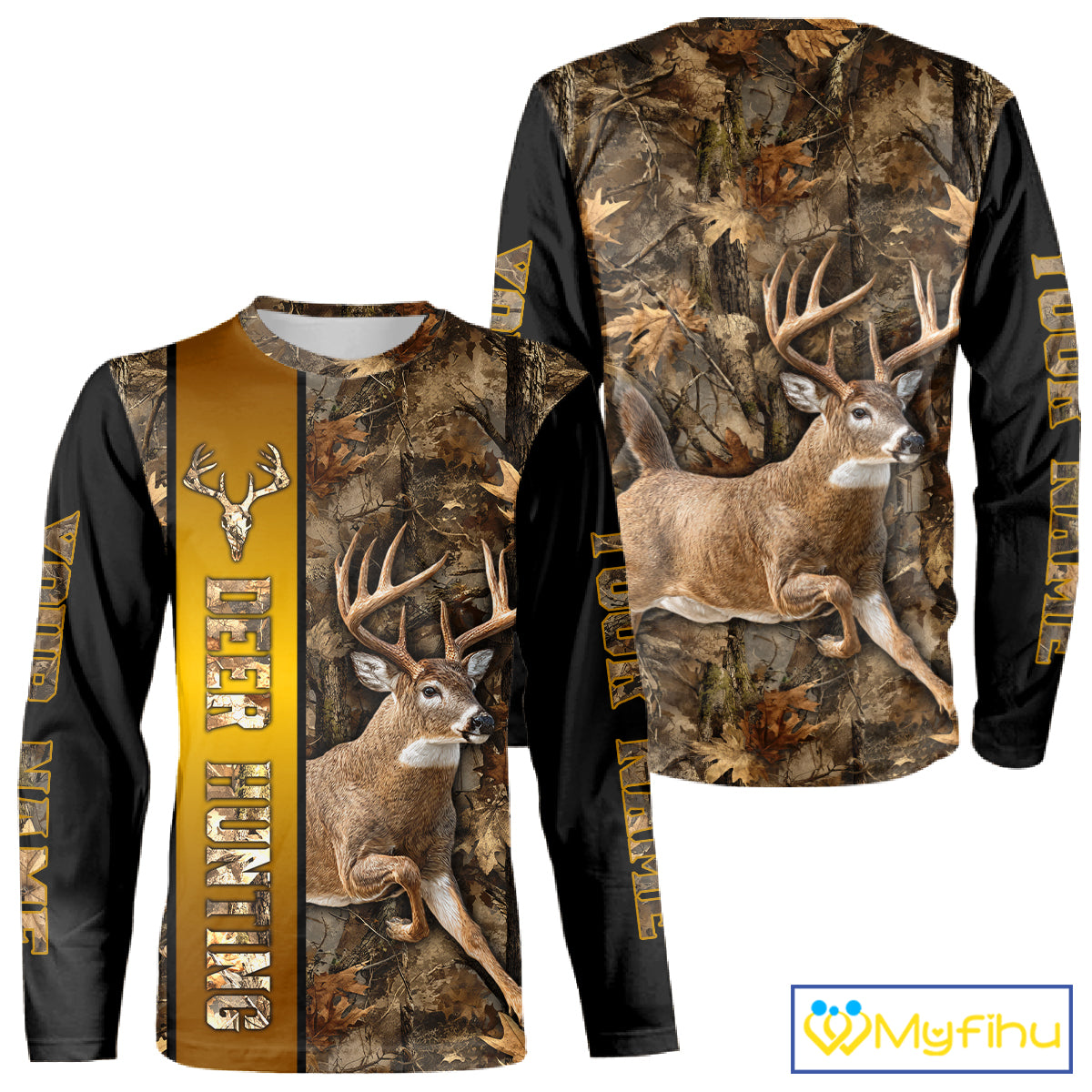 Forest Camo Deer Hunting Shirt, Deer Buck With Full All Over 3D For Deer Hunters NHT344