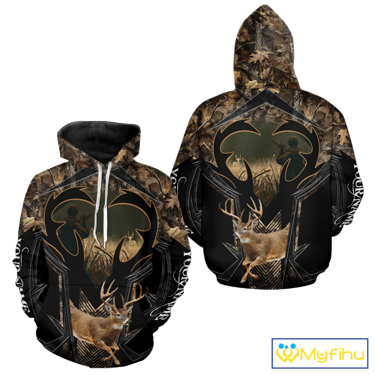 Deer Hunting Shirt 3D All-Over Print Deer with Camo Forest, Gift for Deer Hunters Men NHT360
