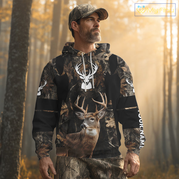 Deer Hunting With Full All Over 3D For Deer Hunters, Personalized US Flag Camouflage NHT362