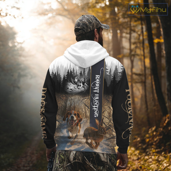Beagle Rabbit Hunting 3D Camouflage Shirt – All Over Printed Design, Ideal Gift for Hunters NHT242
