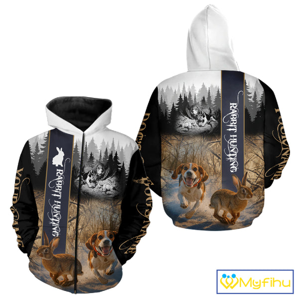 Beagle Rabbit Hunting 3D Camouflage Shirt – All Over Printed Design, Ideal Gift for Hunters NHT242