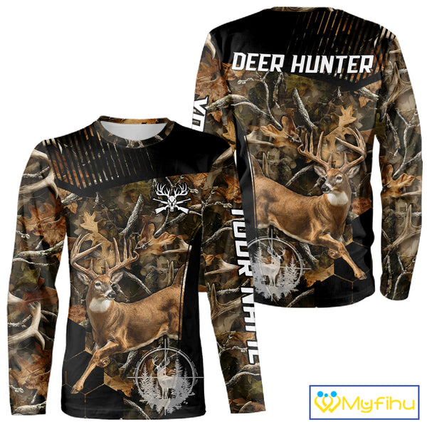 Forest Camo Deer Hunting Shirt, Deer Hunting With Full All Over 3D For Deer Hunters NHT247
