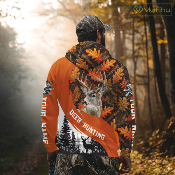 Personalized Deer Hunting Orange Camo Shirts, Season Deer Hunting, Deer Hunting Gift NHT310