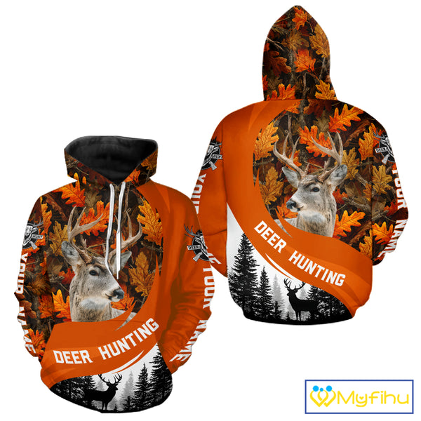 Personalized Deer Hunting Orange Camo Shirts, Season Deer Hunting, Deer Hunting Gift NHT310
