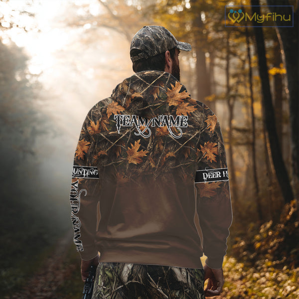 Personalized Brown Deer Hunting Camo Full Printing Shirts, Best Hunting Gifts NHT47