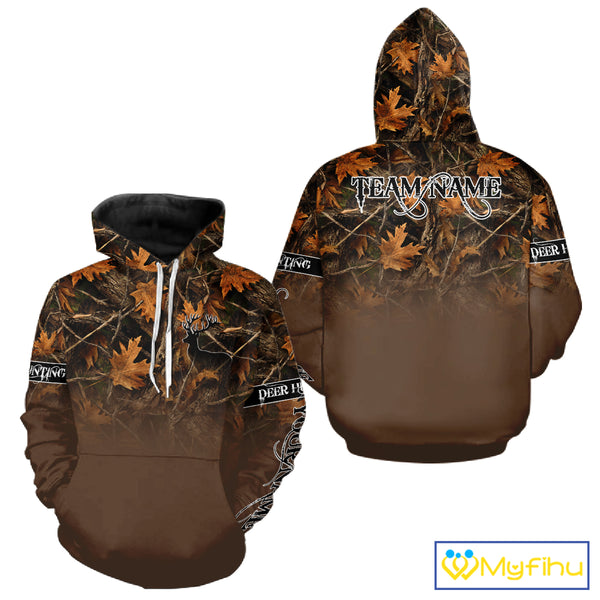 Personalized Brown Deer Hunting Camo Full Printing Shirts, Best Hunting Gifts NHT47