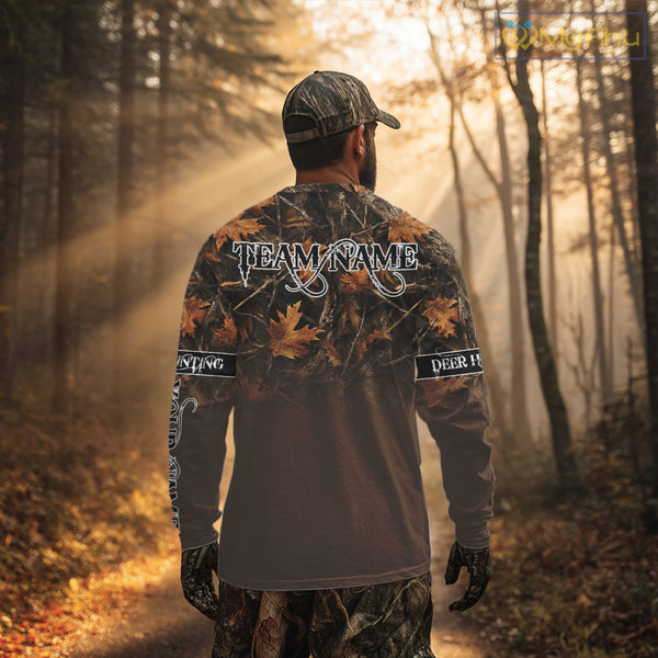 Personalized Brown Deer Hunting Camo Full Printing Shirts, Best Hunting Gifts NHT47