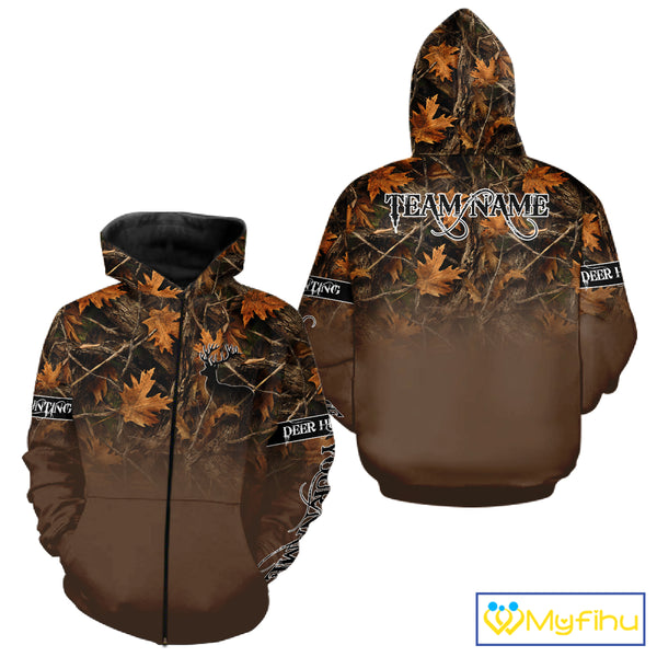 Personalized Brown Deer Hunting Camo Full Printing Shirts, Best Hunting Gifts NHT47