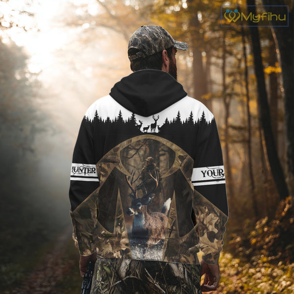 Whitetail Deer Hunting Season Shirt 3D Forest Scene Camo Best Hunting Gift For Hunters NHT48