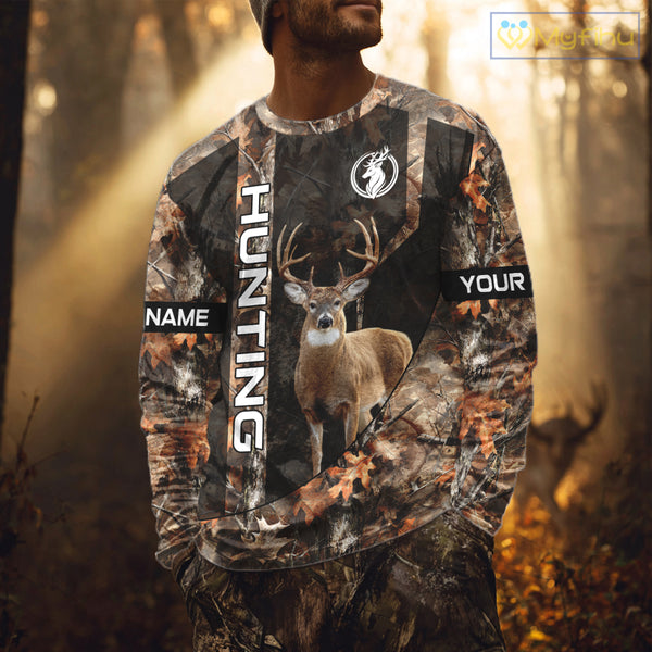 Deer Hunting Custom Name Camouflage Hunting Clothes, Deer Hunting Outfit, Hunting Shirt NHT252