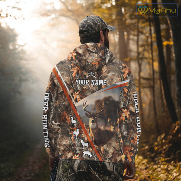 Custom Camo 3D Animal Deer Hunting Shirt Best Hunting Clothes For Season, Hunting Gift NHT255