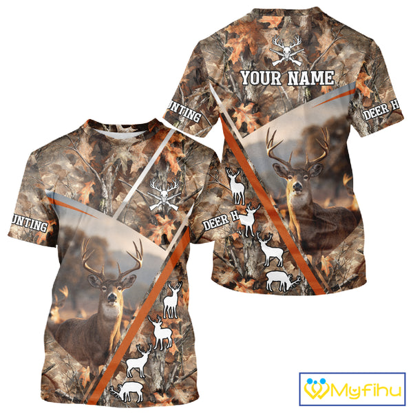 Custom Camo 3D Animal Deer Hunting Shirt Best Hunting Clothes For Season, Hunting Gift NHT255
