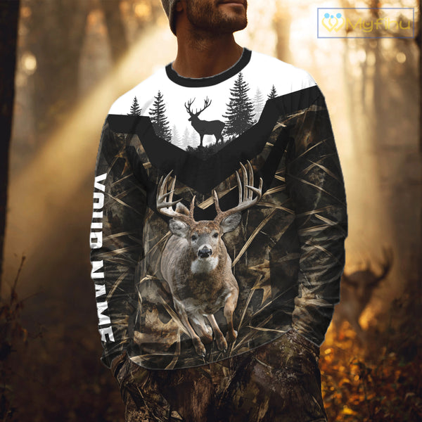 Deer Buck Custom Name 3D All Over Printed Shirts, Deer Hunting Shirt, Hunting Season NHT328