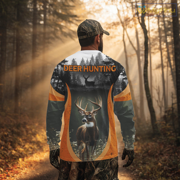 Custom Whitetail Deer Hunting Custom Name Camo Shirt, Deer Hunting Apparel, Hunting Gift NHT265