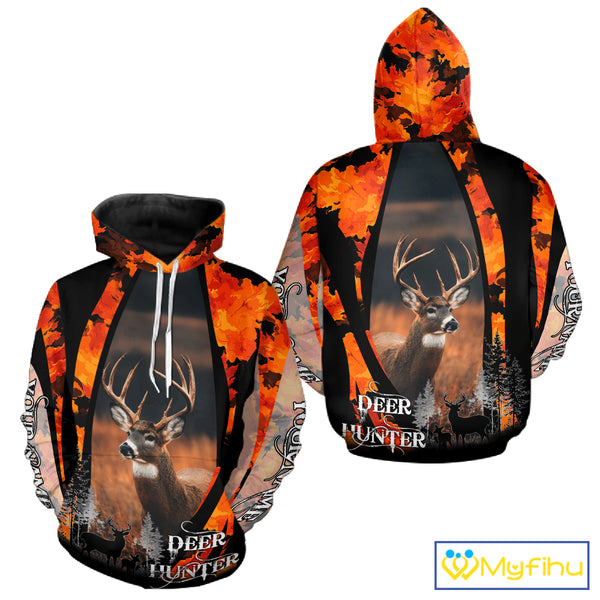 Beautiful Deer Hunting Shirt Orange Camo Custom Name Hunting Clothes For Deer Hunters NHT79