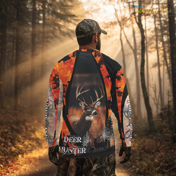 Beautiful Deer Hunting Shirt Orange Camo Custom Name Hunting Clothes For Deer Hunters NHT79