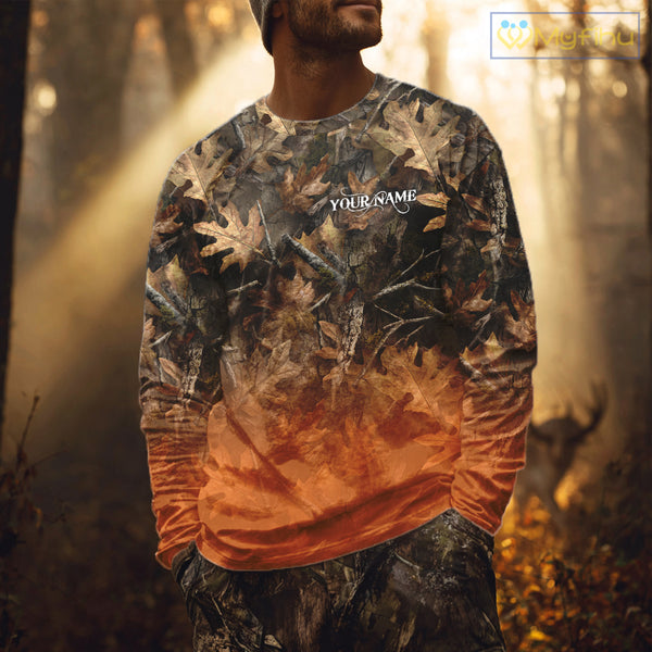 Fall Season Deer Hunting Shirt Custom Name Camo Clothes For Men Best Deer Hunting NHT81
