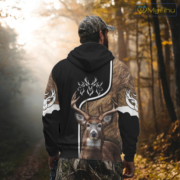 Whitetail Deer Hunting 3D All Over Print Shirts, Personalized Hunting Gifts For Deer Hunters NHT192