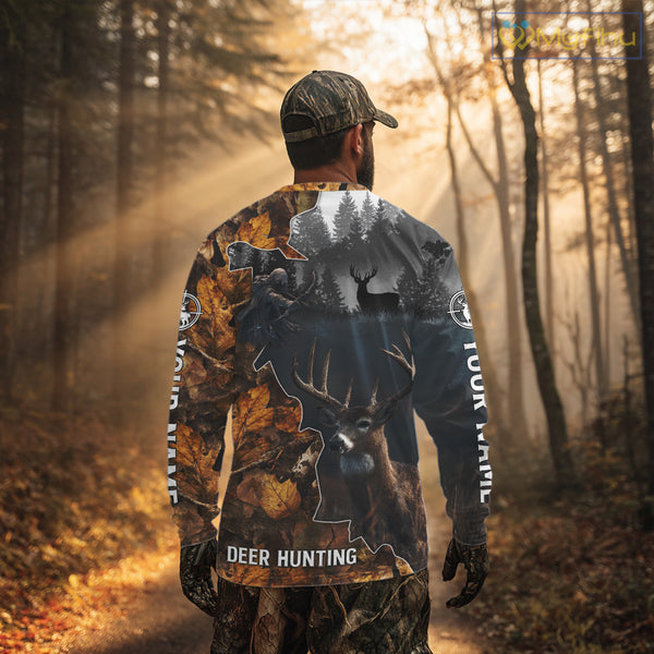 Personalized Grim Reaper Deer Hunting 3D Camo Shirt , Deer Hunting Shirt NHT278