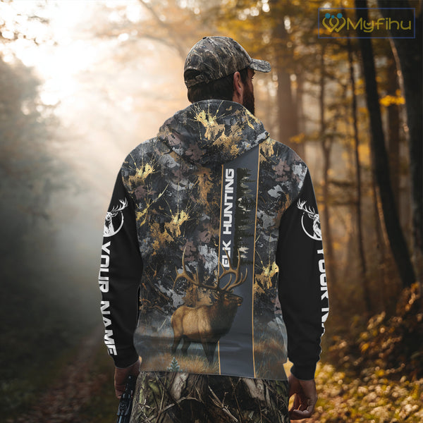 Best Elk Hunting Camouflage Shirts for Elk Hunters, Personalized Hunting Shirts, Hunting Gifts NHT100