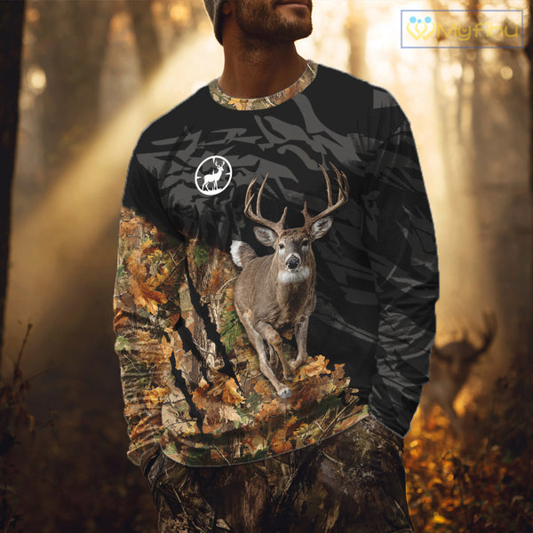 Deer Hunting Big Game Camo Custom Name 3D All Over Print Shirts, Hunting Gifts NHT196