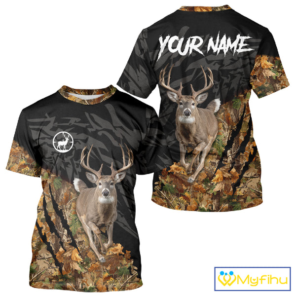Deer Hunting Big Game Camo Custom Name 3D All Over Print Shirts, Hunting Gifts NHT196