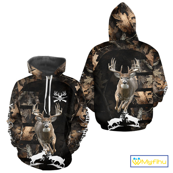 Whitetail Deer Hunting 3D All Over Printed Hoodie, Sweatshirt Hunting for Deer Hunter NHT338