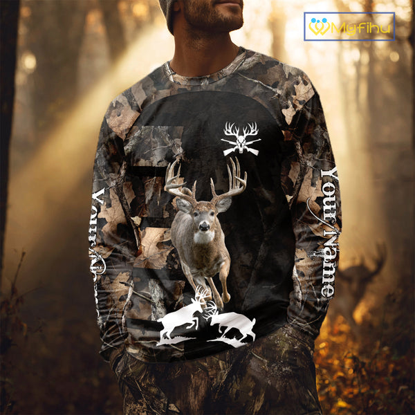 Whitetail Deer Hunting 3D All Over Printed Hoodie, Sweatshirt Hunting for Deer Hunter NHT338