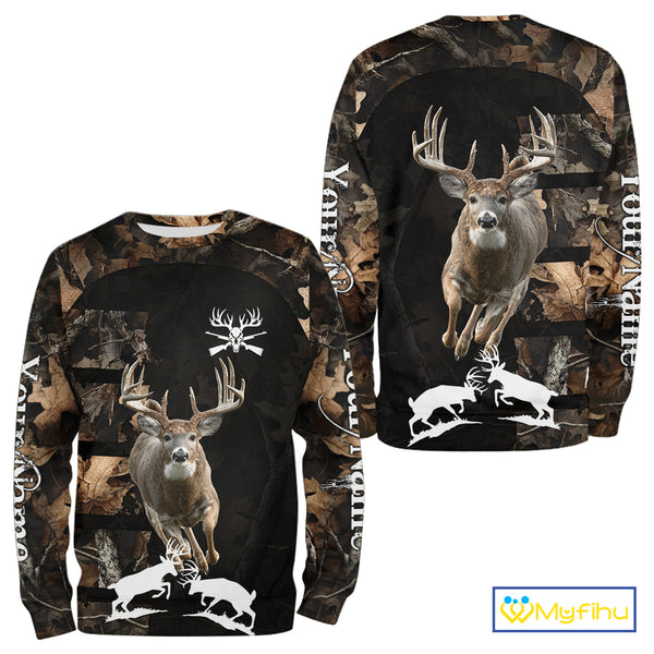 Whitetail Deer Hunting 3D All Over Printed Hoodie, Sweatshirt Hunting for Deer Hunter NHT338