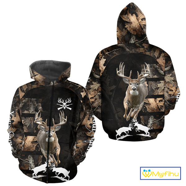 Whitetail Deer Hunting 3D All Over Printed Hoodie, Sweatshirt Hunting for Deer Hunter NHT338