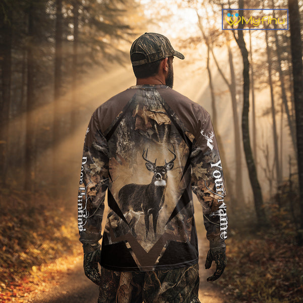 Whitetail Deer Hunting 3D All Over Printed Hoodie, Long Sleeve Hunting Shirt For Men NHT339