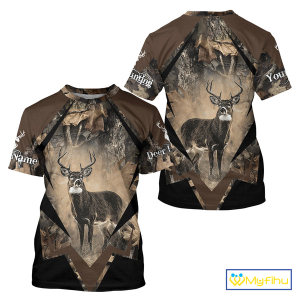 Whitetail Deer Hunting 3D All Over Printed Hoodie, Long Sleeve Hunting Shirt For Men NHT339