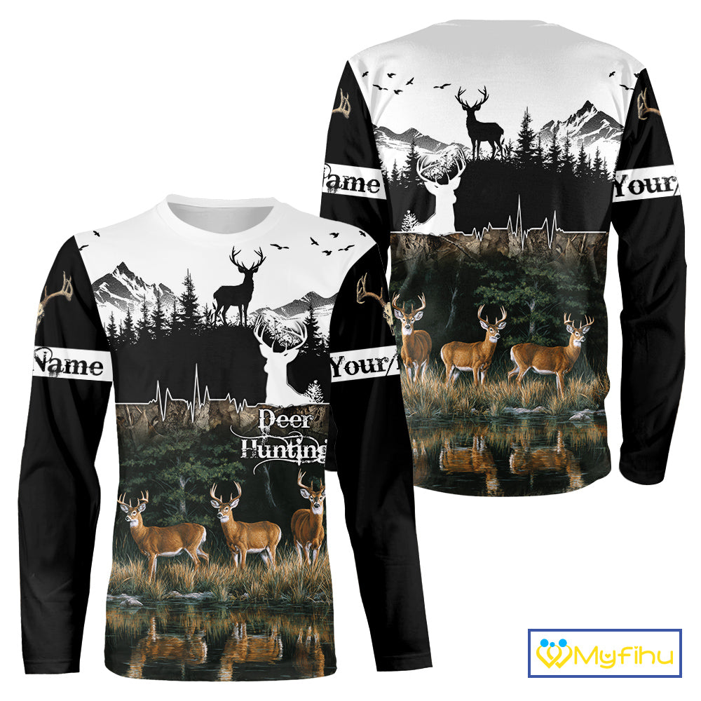 Personalized Deer Hunting Clothing, Hunting Hoodie for Men NHT367