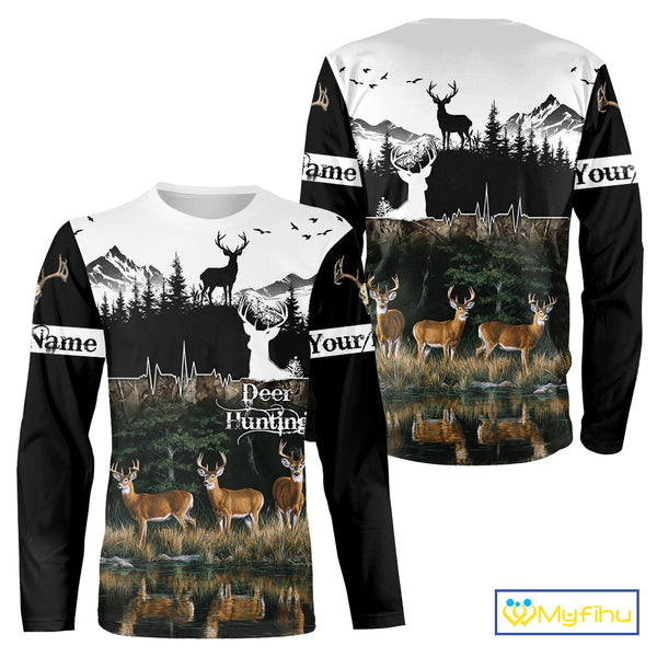 Personalized Deer Hunting Clothing, Hunting Hoodie for Men NHT367