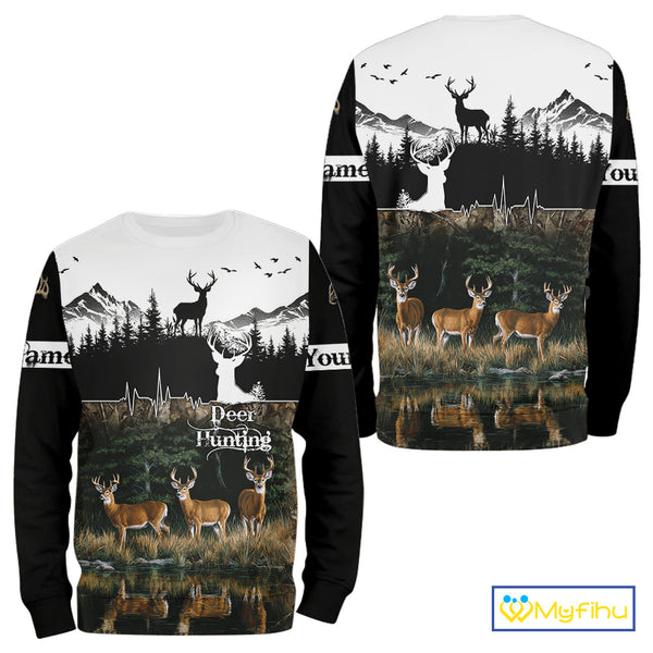 Personalized Deer Hunting Clothing, Hunting Hoodie for Men NHT367