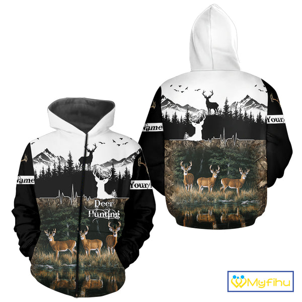 Personalized Deer Hunting Clothing, Hunting Hoodie for Men NHT367