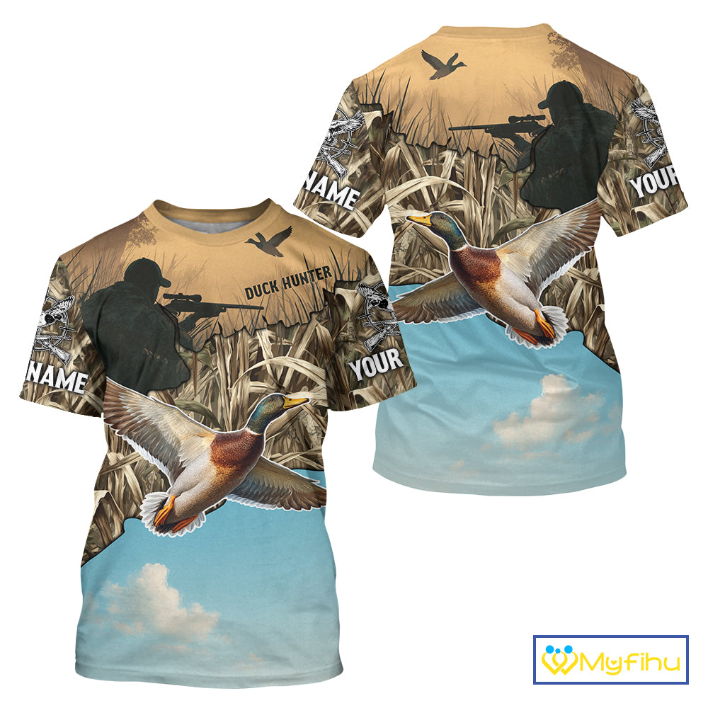 Duck Hunting Camo Shirt For Duck Hunters, Best Hoodie Hunting Gifts NHT373