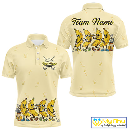 Funny Banana Mens Golf Polo Shirts Team, Mens Golf Jerseys For Golfer, Golf Gifts NHT908