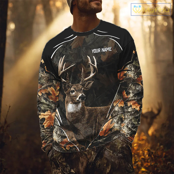 Deer Hunting Custom Name Camouflage Hunting Clothes, Deer Hunting Outfit NHT304
