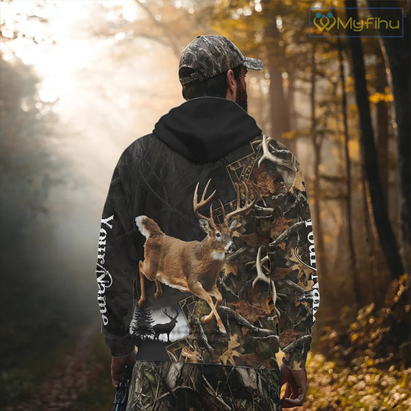 Customized Name Whitetail Deer Hunting Jump Shirt, Gift for Hunters – NHT315