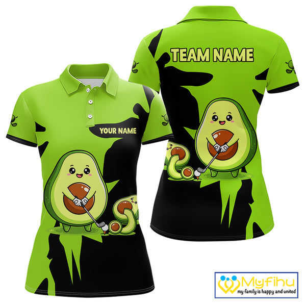 Green Golf Jerseys Funny Avocado Golf Shirts For Womens Custom Golf Team Shirts For Golfers NHT893