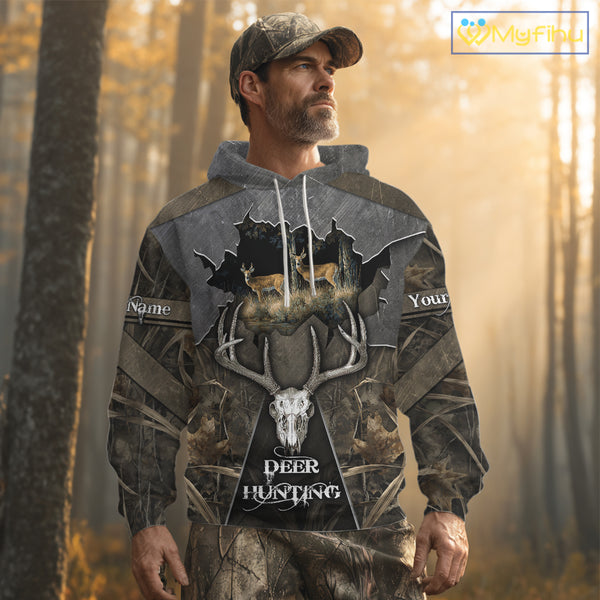 Best Deer Hunting Clothing Camo Deer Hunting Shirt, Custom Name For Hunter NHT359