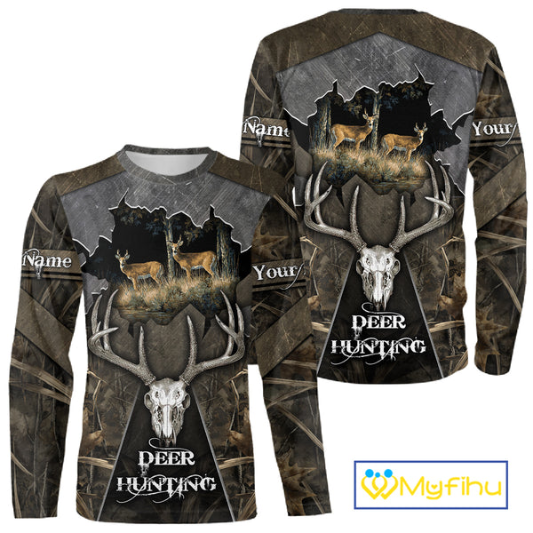Best Deer Hunting Clothing Camo Deer Hunting Shirt, Custom Name For Hunter NHT359