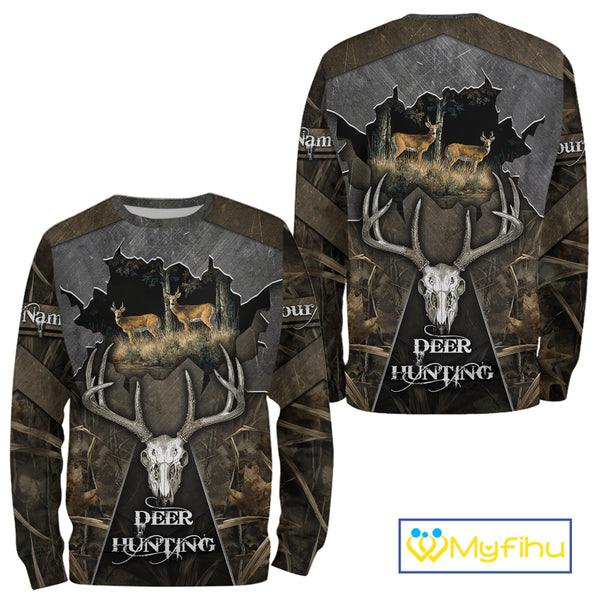 Best Deer Hunting Clothing Camo Deer Hunting Shirt, Custom Name For Hunter NHT359