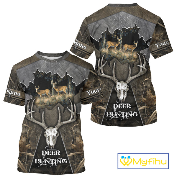 Best Deer Hunting Clothing Camo Deer Hunting Shirt, Custom Name For Hunter NHT359