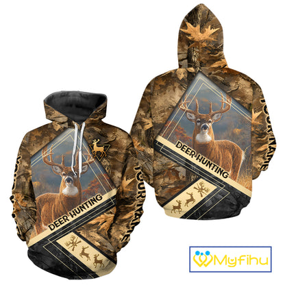 Deer Buck Custom Name 3D All Over Printed Shirts, Best Deer Hunting Season NHT372